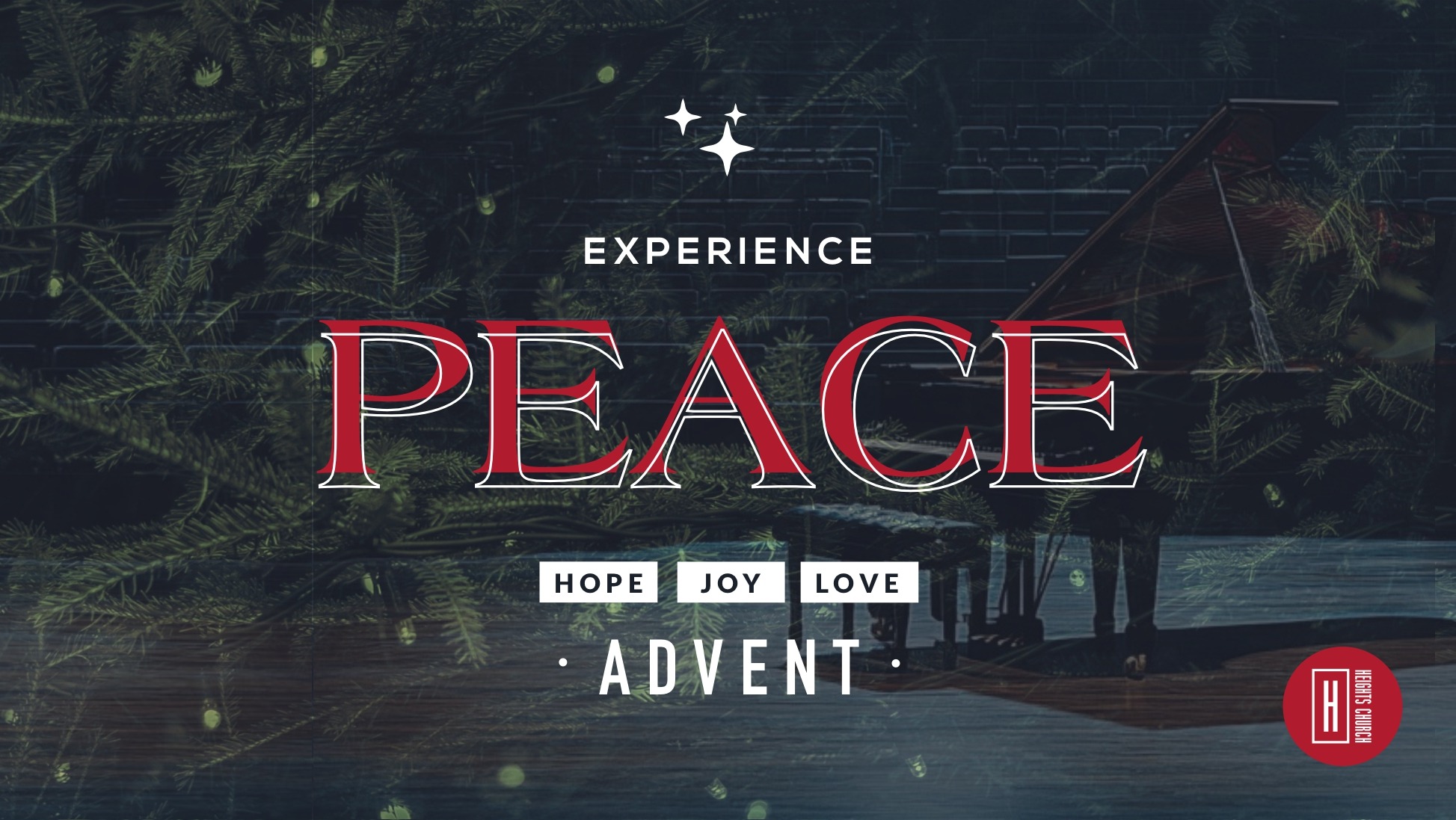 DEC 14 PEACE MESSAGE Summer Life Group Labs cover slide with California palm trees filtered in summer colors.